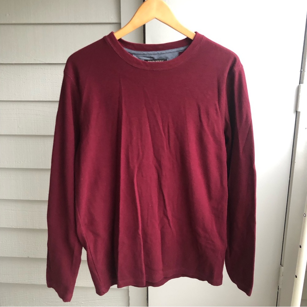 Maroon Banana Republic Long Sleeve